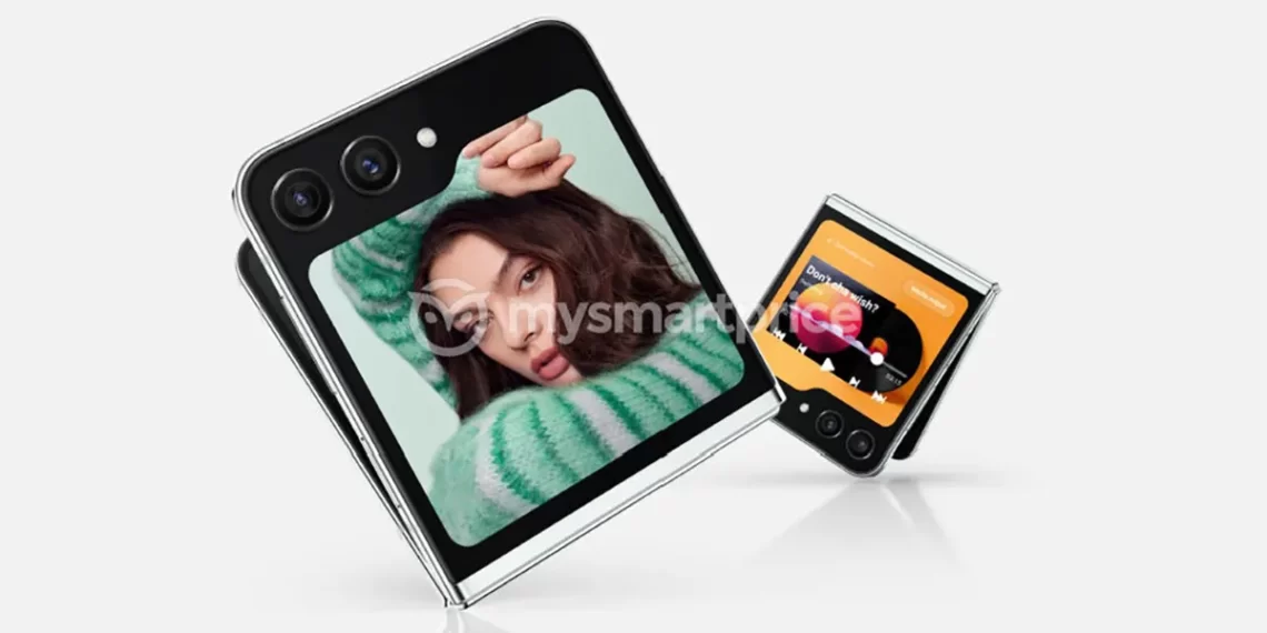 Se filtran imágenes del Galaxy Z Flip 5 mostrando una gran pantalla exterior